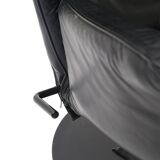 Set of black leather reclining chairs, 1970s.