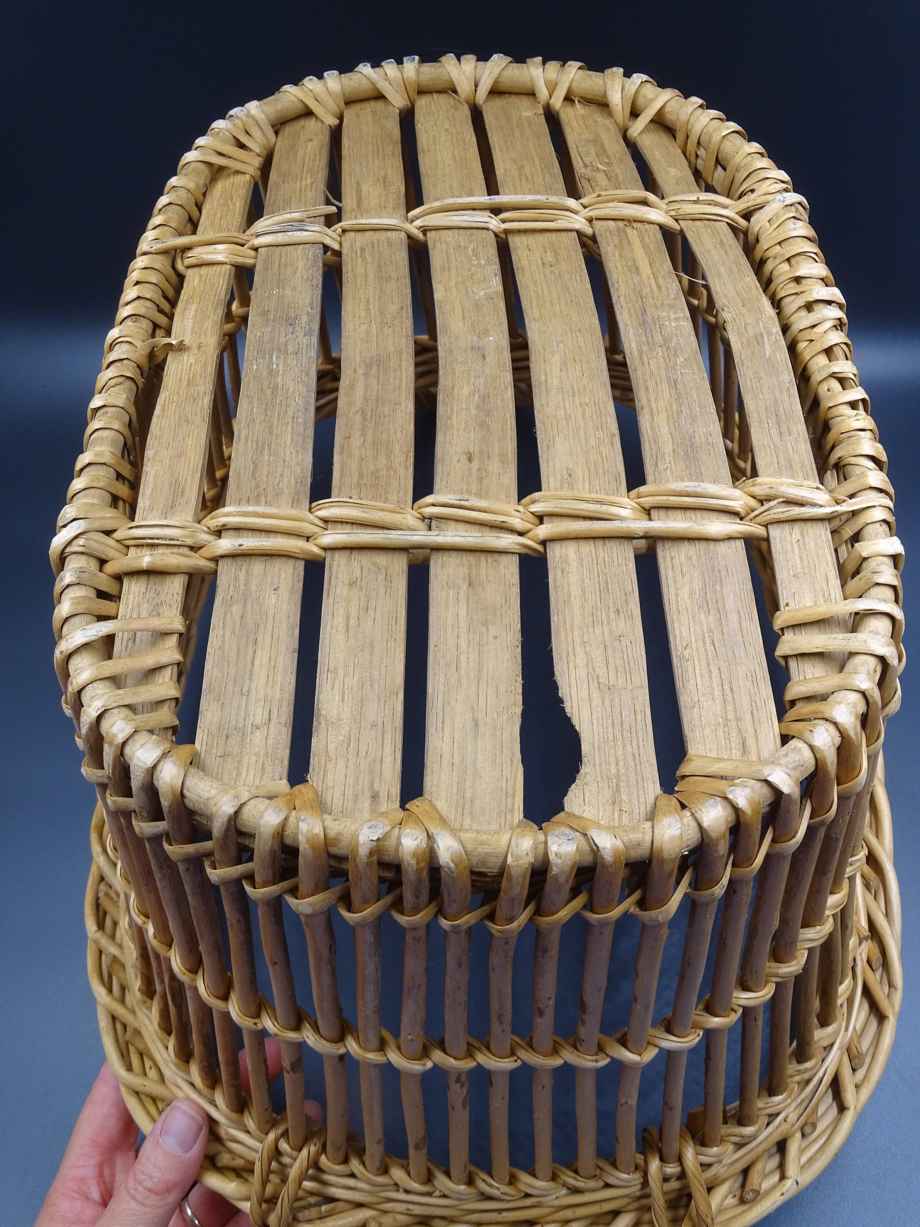 Basket or old wicker laundry basket