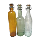 Antique glass bottles