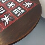 Table basse ronde modulable Guillerme et Chambron en chêne massif céramique