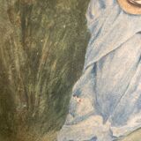 Young girl with doves painting 1860