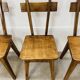 6 brutalist solid wood chairs, chalet decor, vintage
