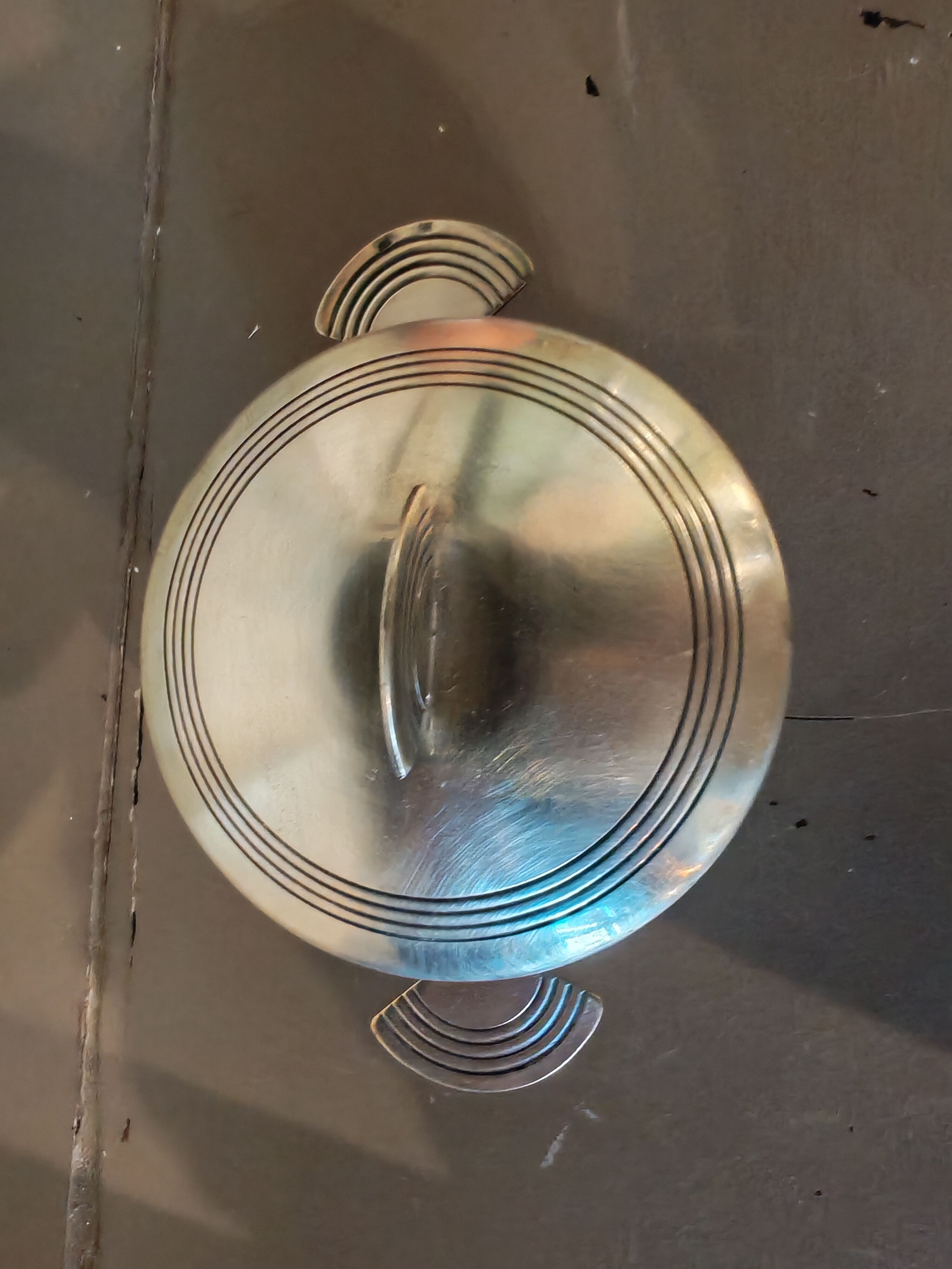 Art Deco silver-plated bonbonnière
