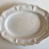 Flat centerpiece with godrons in glazed earth Moustiers 18th
