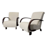 Art Deco Armchairs by Jindřich Halabala, 1950s, Set of 2