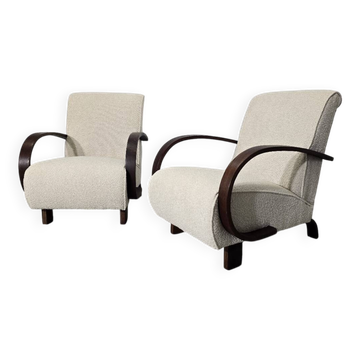 Art Deco Armchairs by Jindřich Halabala, 1950s, Set of 2