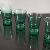 5 verres apéritifs vintage excel vert