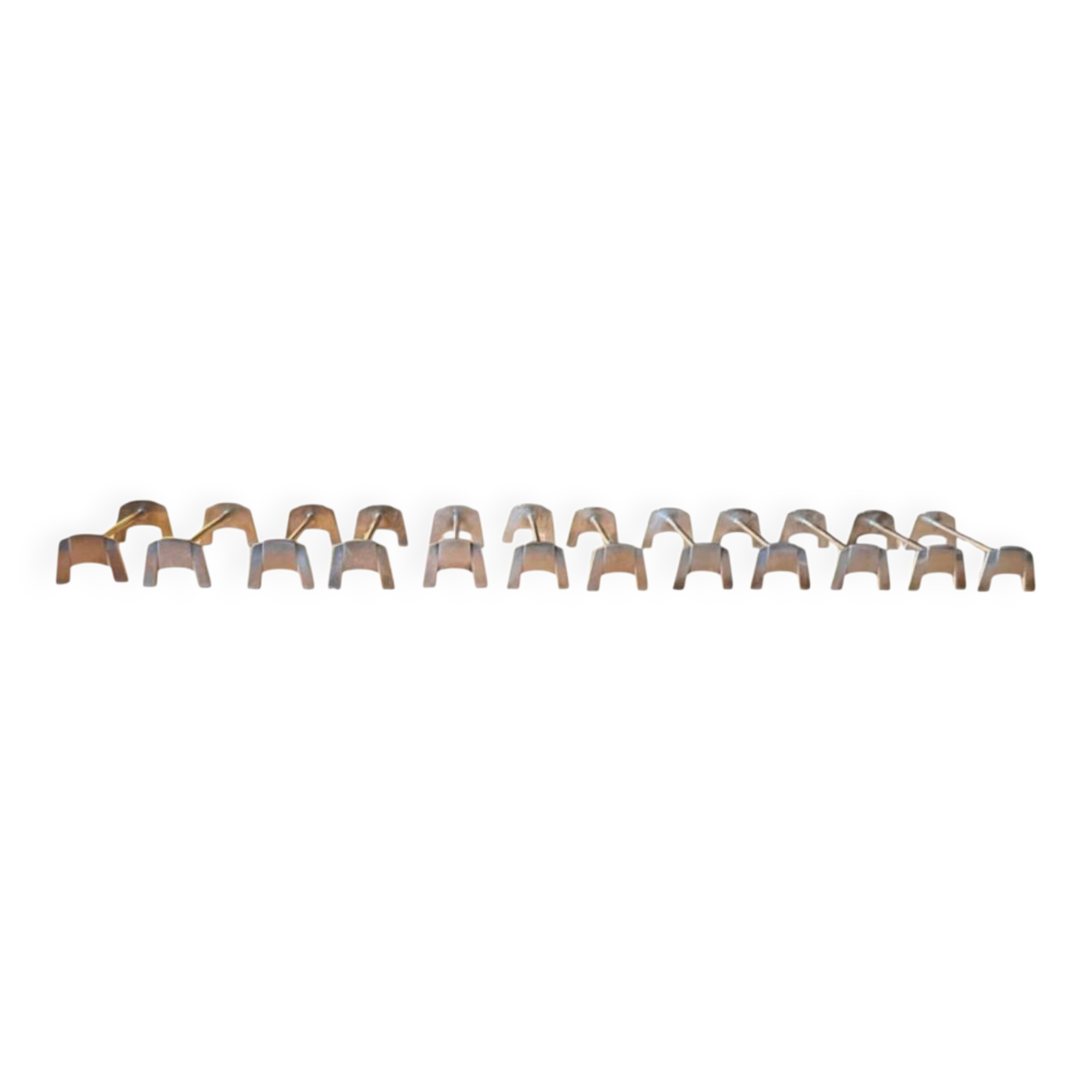 Set of 12 knife rests by Bruno Wiskemann, Brussels (first half of the