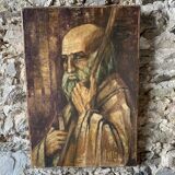 Tableau vieillard - 74 x 51cm