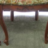Paire de chaises fleuries style Louis XV