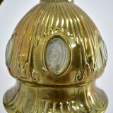 Brass Glass Vintage Table Lamp Style Vienna Secession, 1930s, Austria