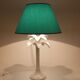Lampe de table en faux bambou arbre de palmier blanc Tommaso Barbi, Italie, années 1970
