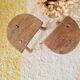 Pair of tripod wooden stools - brutalist look