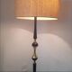 Tripod floor lamp – 1950s – wood and brass.