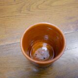 Vintage pot in glazed terracotta