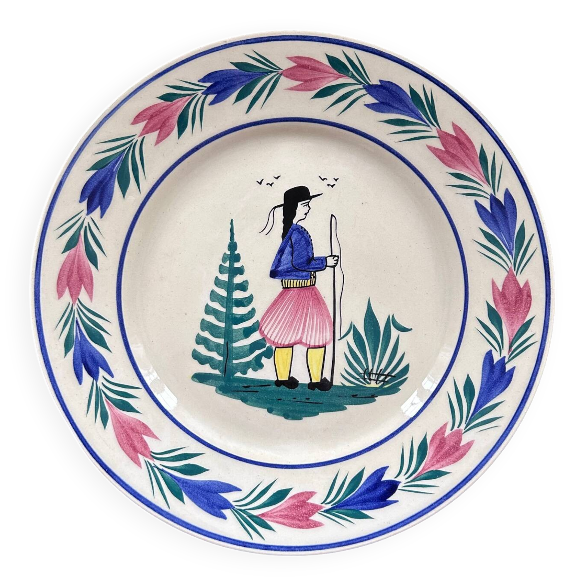 Old plate signed HB Quimper