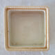 Old sweet jar / fruit basket, square shape, in Sarreguemines ceramic.