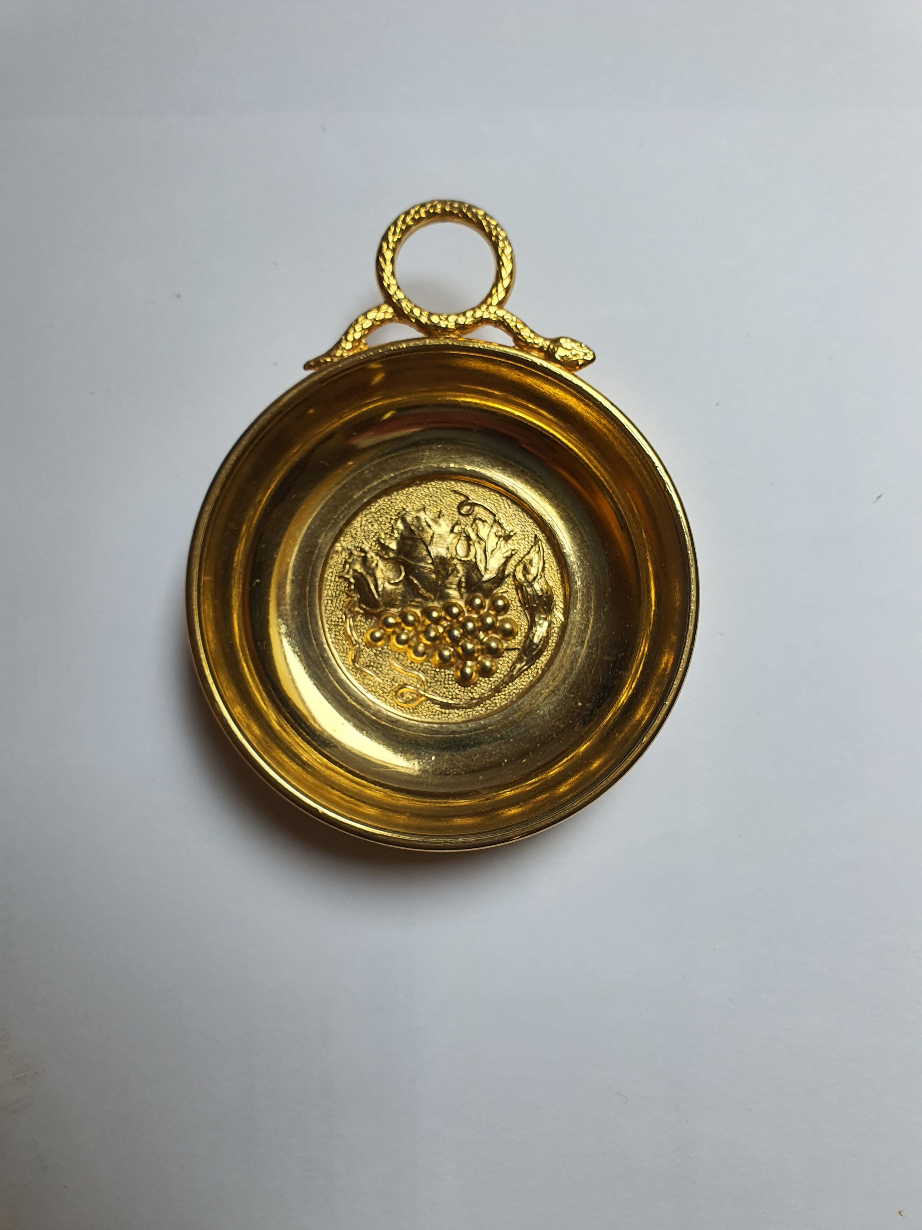 French vintage metal grape wine tester