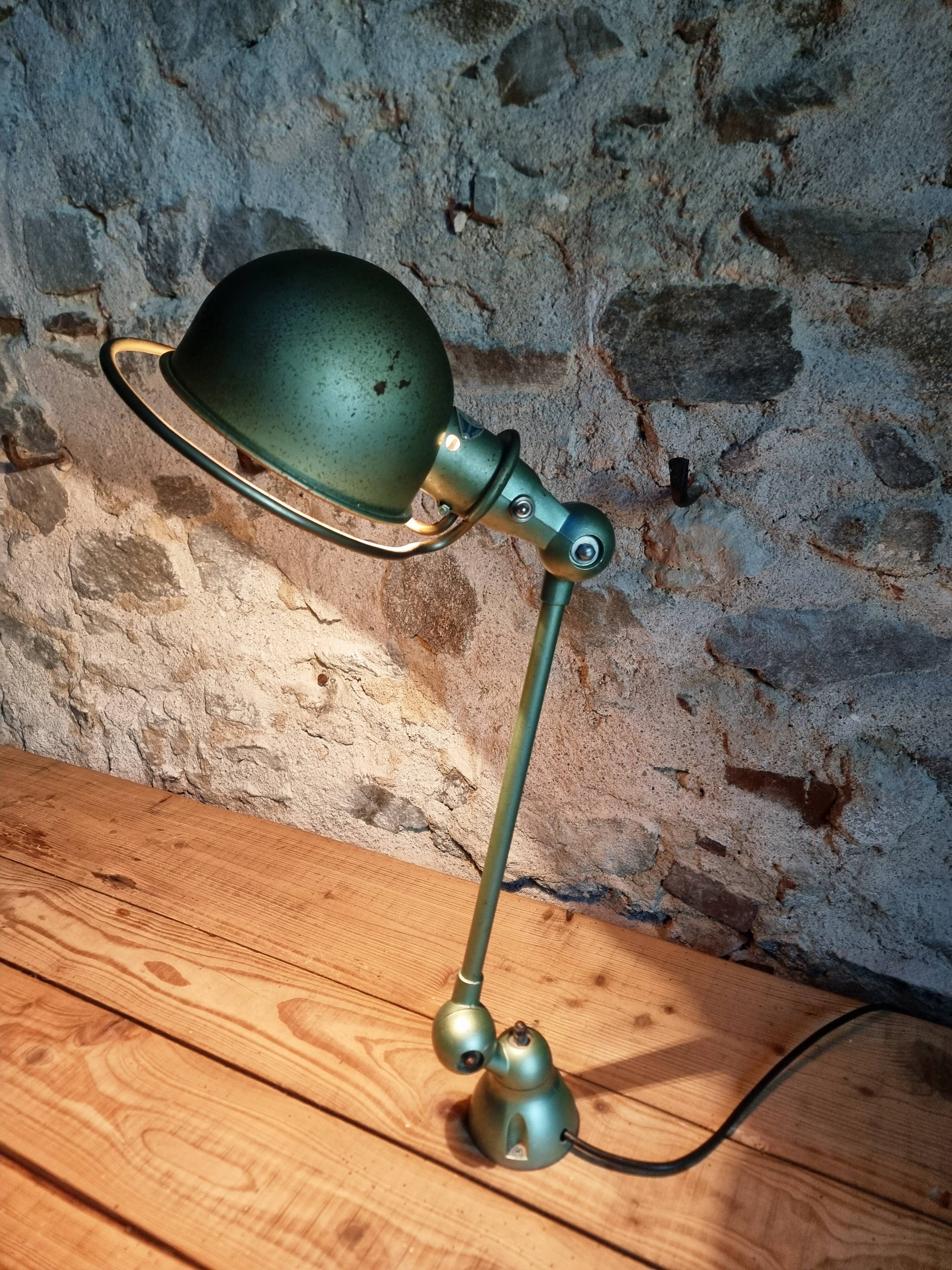Lampe de bureau industrielle vintage Jielde – Lampe de travail réglable verte