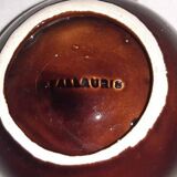 Vallauris Ashtray Signed – 1970s Ceramic – Organic Shape Red & Enamel