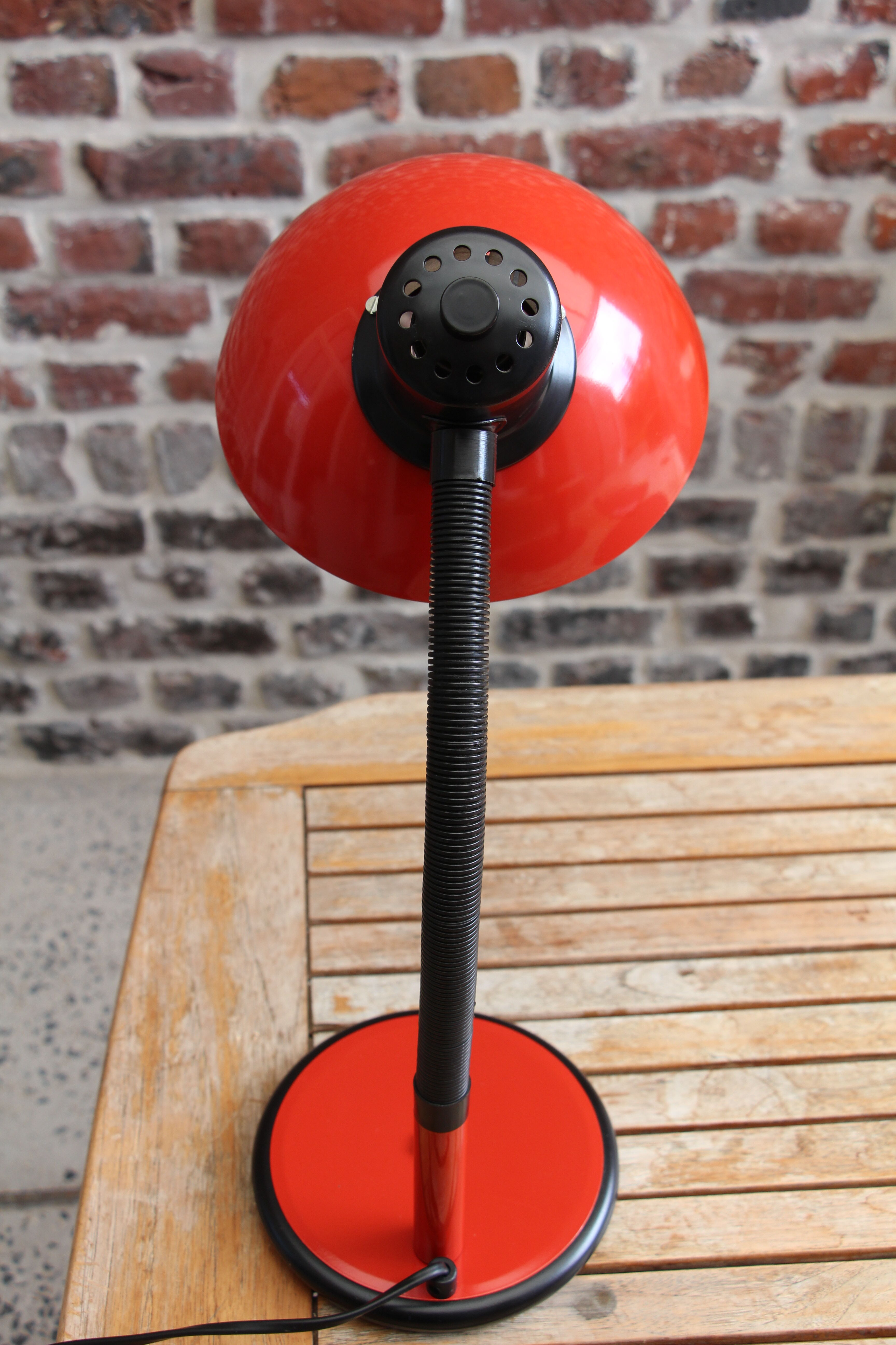 Aluminor desk lamp red 80's