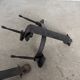 Wrought iron candle holders 1900 brutalist sconces