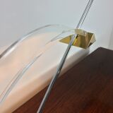 Plexiglas and brass table lamp, Italy 1980