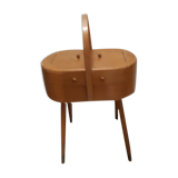 worker vintage sewing box compass feet