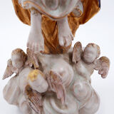 Polychrome faience "Assumption of Mary" by Eugenio Pattarino