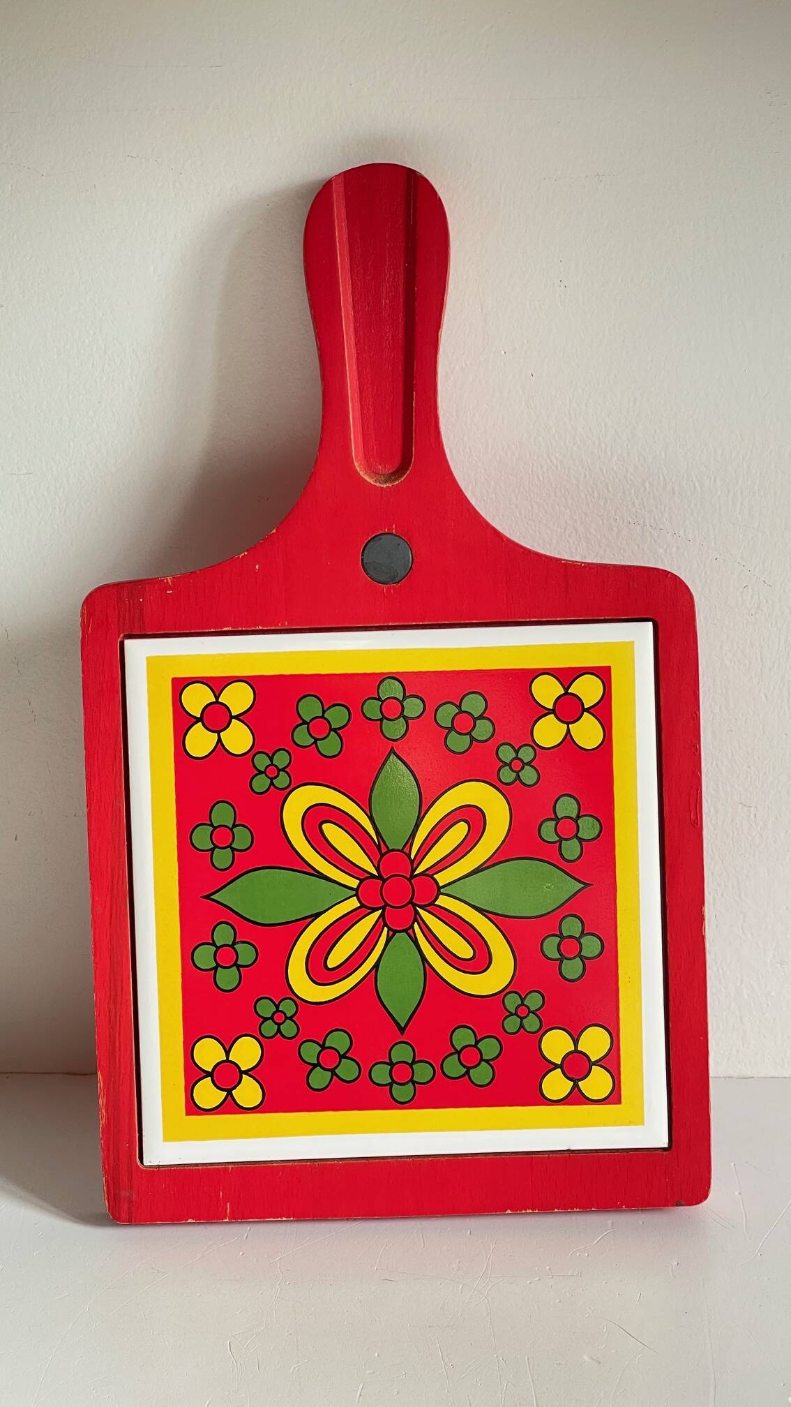 Vintage Red Plate Mat