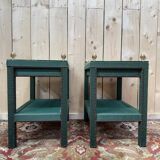 Paire de tables de chevets ou bouts de canapé 1970