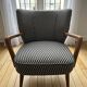 Vintage armchair – Black & white graphic patterns – Confident character