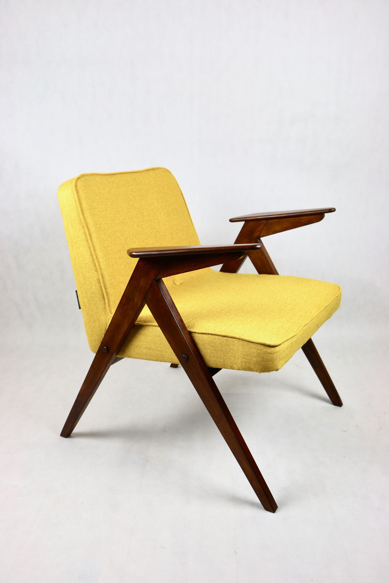 Yellow tweed bunny armchair