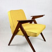Yellow tweed bunny armchair