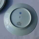 6 Flat plates in Limoges porcelain Raynaud Jumièges Vieux Rouen D24.5cm