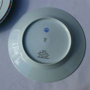 6 Flat plates in Limoges porcelain Raynaud Jumièges Vieux Rouen D24.5cm