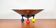 Chrome metal tripod bowl, 1980s