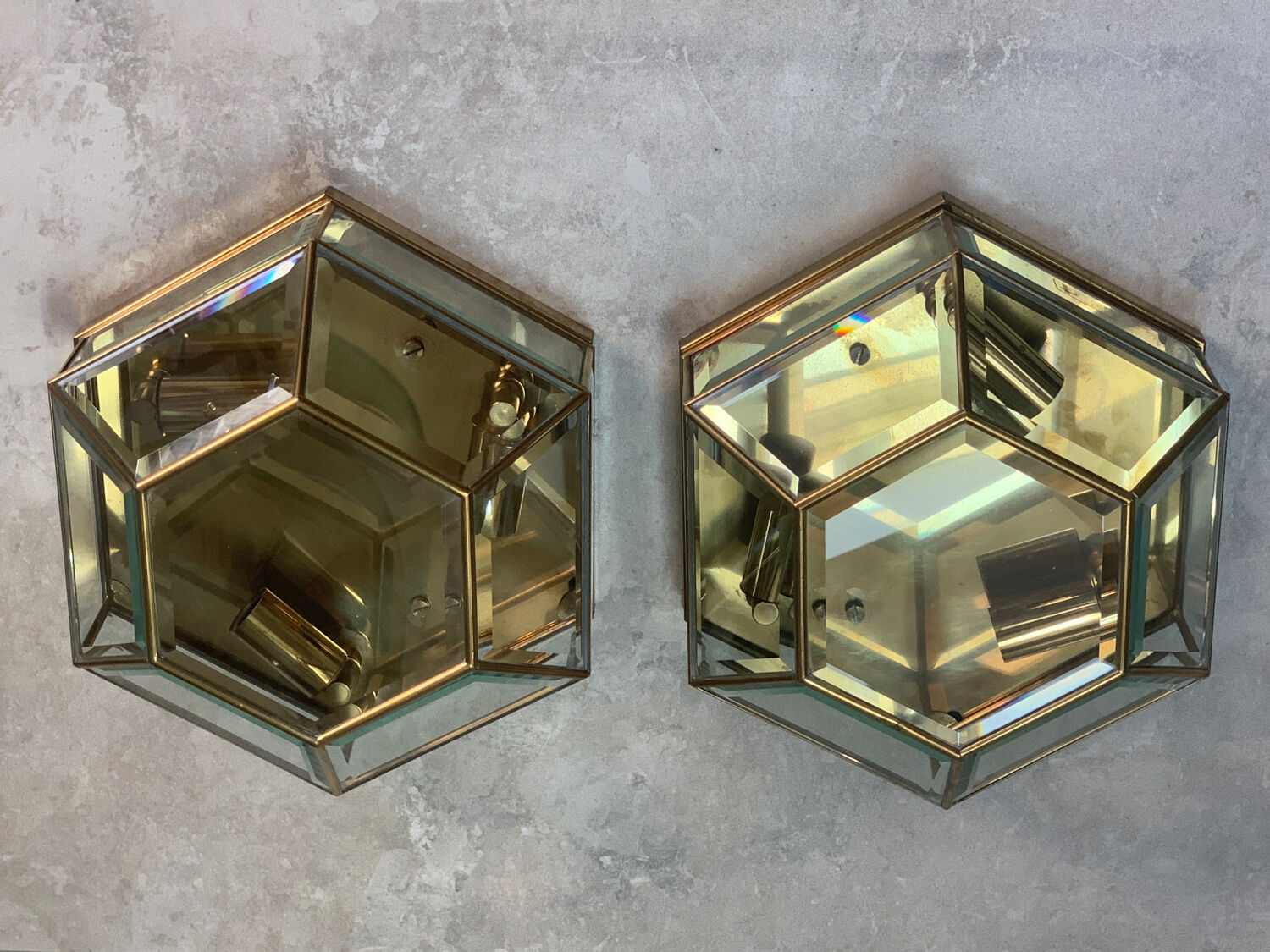 Pair of Italian wall lights