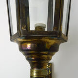 Old carriage lantern, cab, copper with 6 faces. Interior lamp. Year 60 70