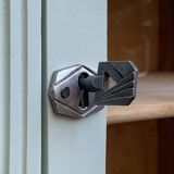 Antique celadon glass Parisian wardrobe H162