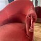 Antique pink toad armchair