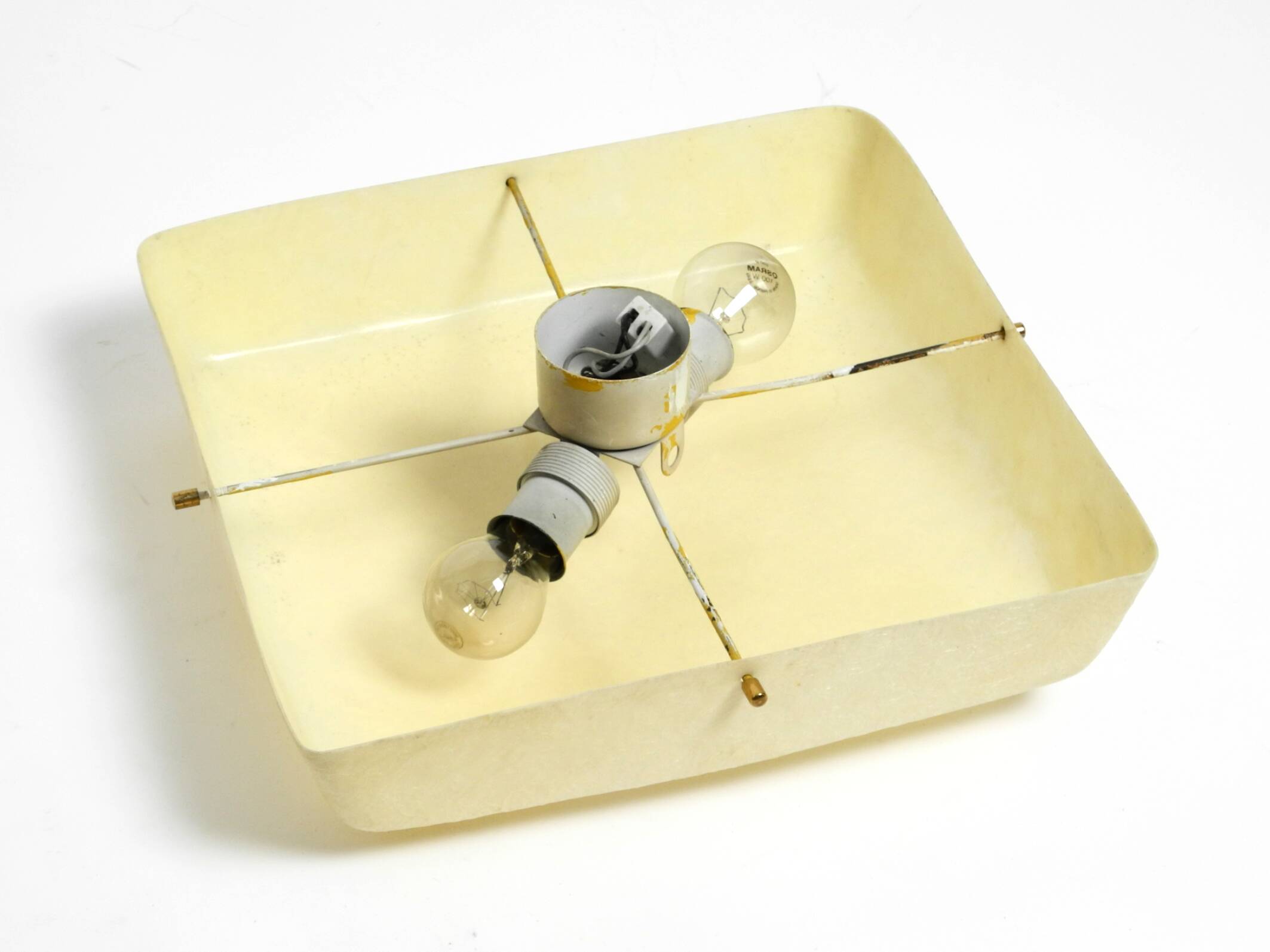 Beautiful Mid Century Modern square fiberglass ceiling or wall lamp