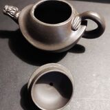 China Yixing terracotta teapot and bowls signed