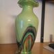 Petit vase opaline tons verts 1980