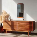Vintage zebrano and walnut furniture from Morris of Glasgow.