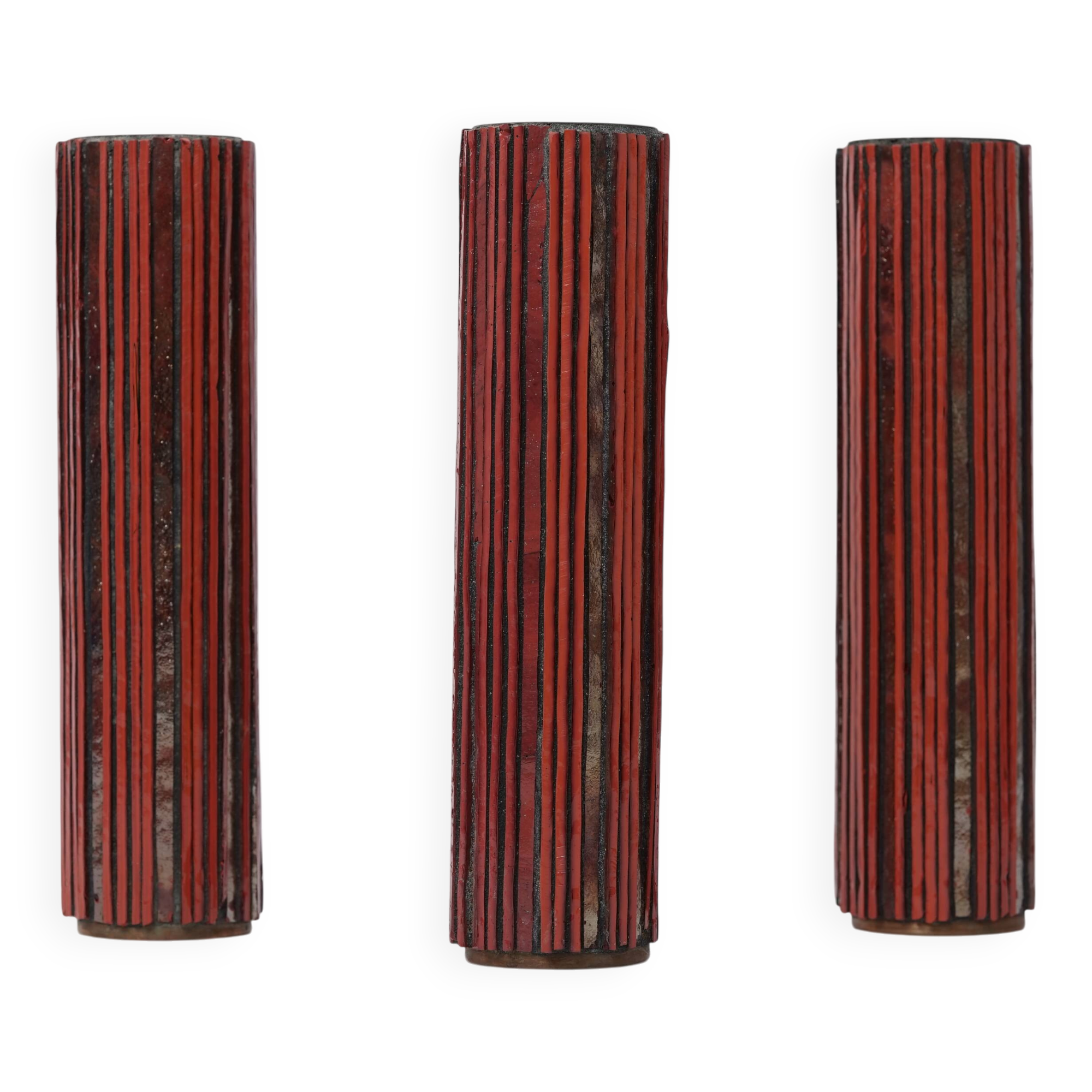 Pottery Mosaic Vases by W. Zimmermann for Ritter Set of 3