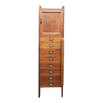 Vintage wooden workshop furniture – drawer column