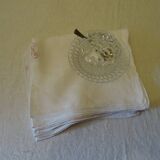 Pack of 6 monogrammed linen towels