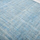 7x11 Turkish Light Blue Camouflage Pattern Vintage Rug, 223x329Cm