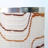 Pink brown ceramic lamp, 70s